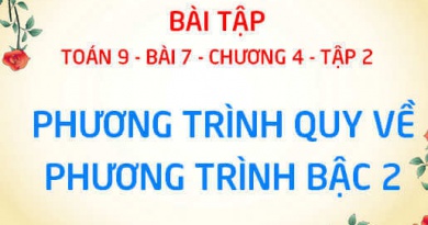 Bài tập phương trình quy về phương trình bậc hai - Toán 9 bài 7 chương 4 tập 2